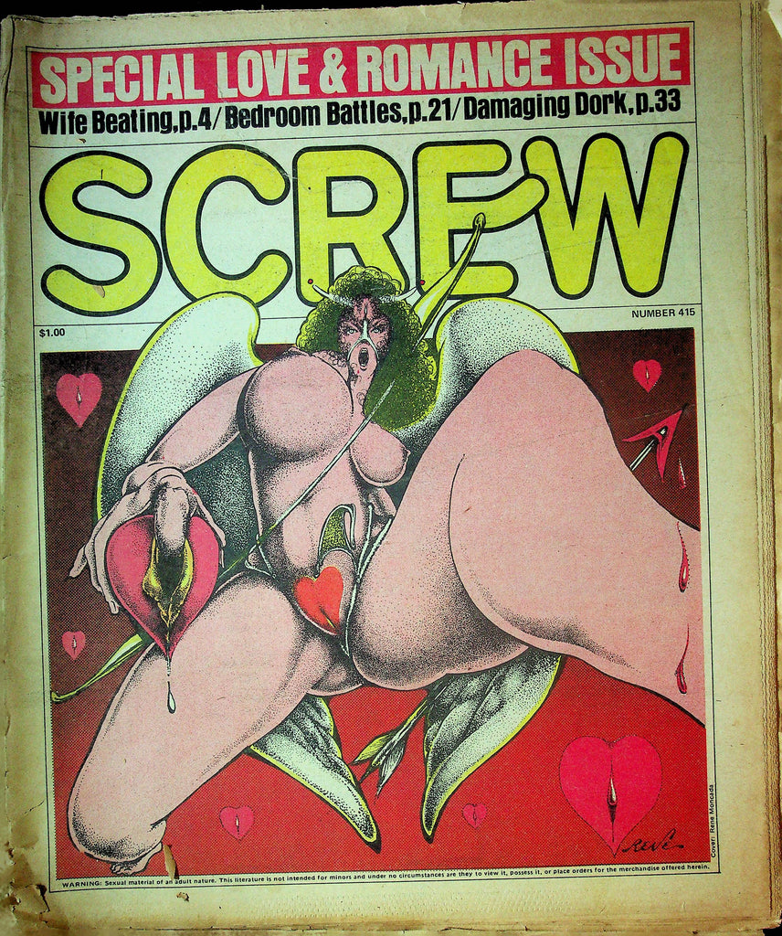 Screw Men's Newspaper Special Love & Romance Issue No.415 February 14 1977 061224OSRP