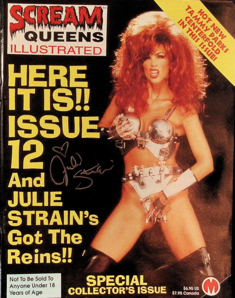 Julia Strain AUTOGRAPHED on Black Cover Version of Scream Illustrated Queens Special Collector's Issue 1997 Magazine w/COA 011326AMP