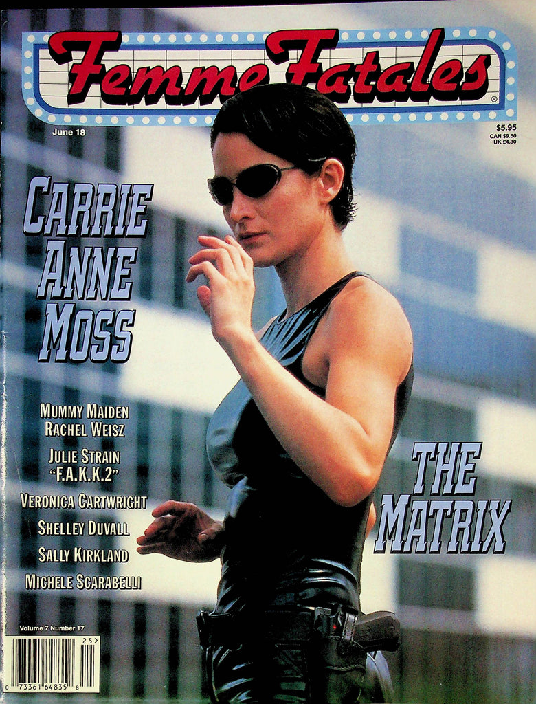 Femme Fatales Magazine The Matrix Carrie Anne Moss June 18 1999 012524RP