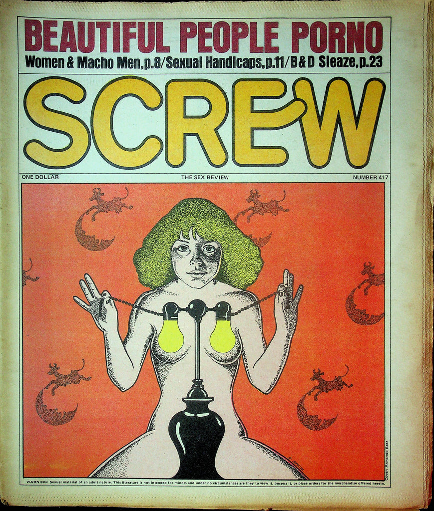 Screw Men's Newspaper Sexual Handicaps & B&D Sleaze No.417 February 28 1977 061224OSRP