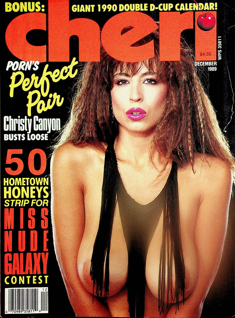 Cheri Magazine  Christy Canyon Busts Loose -  Bonus Double D-Cup Calendar  December 1989   112724lm-p