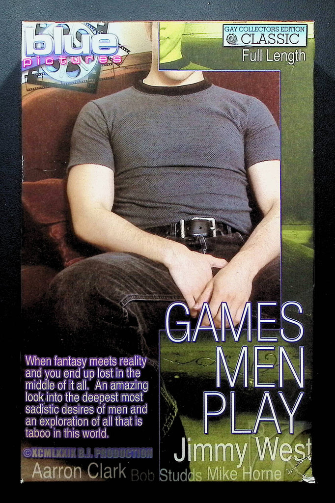 Games Men Play Blue Pictures Gay VHS 2002 Jimmy West Aarron Clark 121024DMVHS3