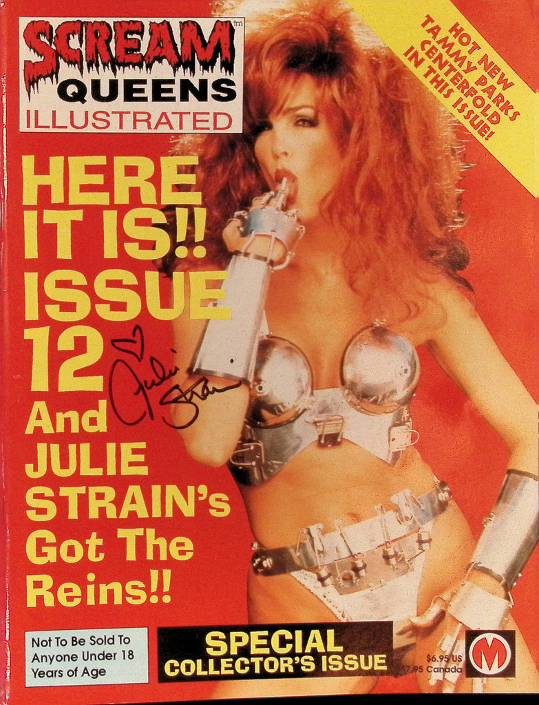 Julia Strain AUTOGRAPHED on Red Cover Version of Scream Illustrated Queens Special Collector's Issue 1997 Magazine w/COA 011326AMP