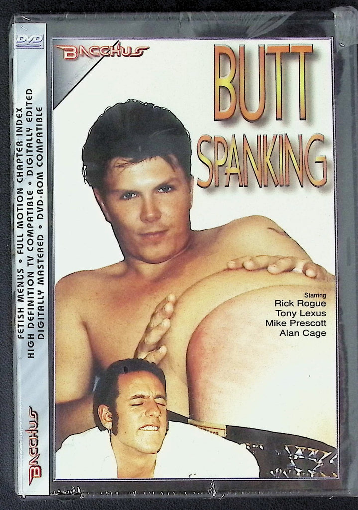 Butt Spanking w/ Rick Rogue, Tony Lexus, Mike Prescott, Alan Cage, Gay Adult DVD FilmCo Video Bacchus - 082925AKDVD