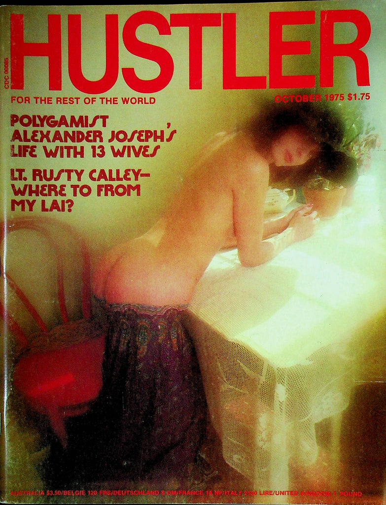 Hustler Magazine Polygamist Alexander Joseph October 1975 W/Centerfold 011025RP