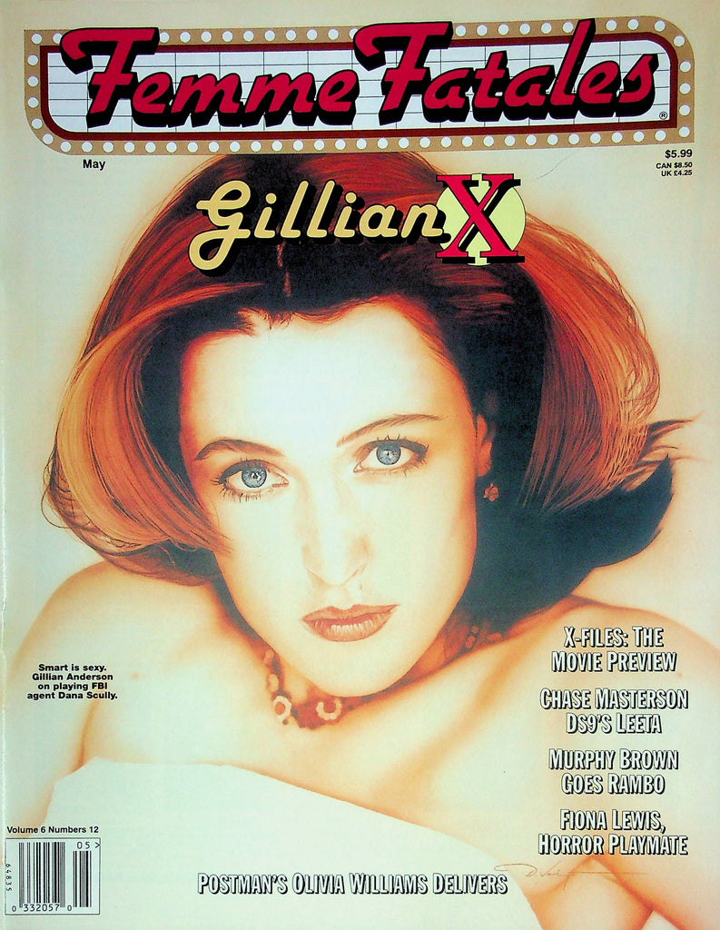 Femme Fatales Magazine Gillian Anderson X-Files May 1998 012524RP