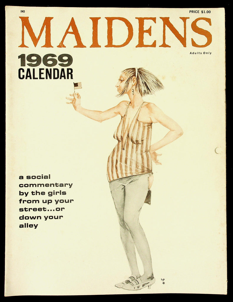Maidens 1969 Pin Up Calendar Men's Interest 082426hrp-8