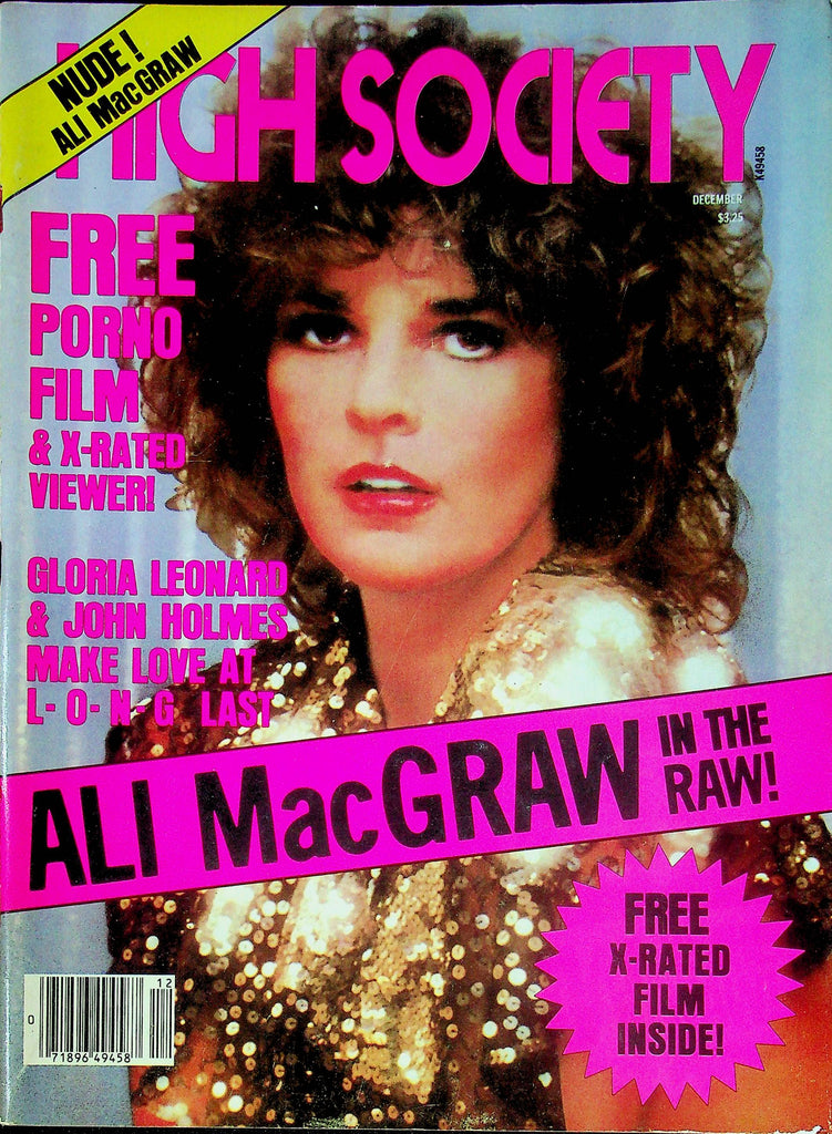 High Society Magazine Ali MacGraw December 1980 110623RP