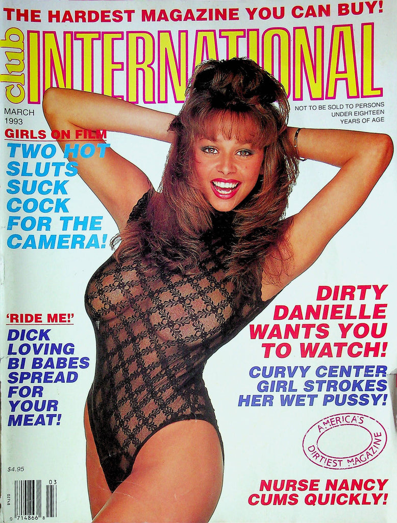 Club International Men's Magazine Danielle & Nurse Nancy March 1993 good reading copy 070624RP