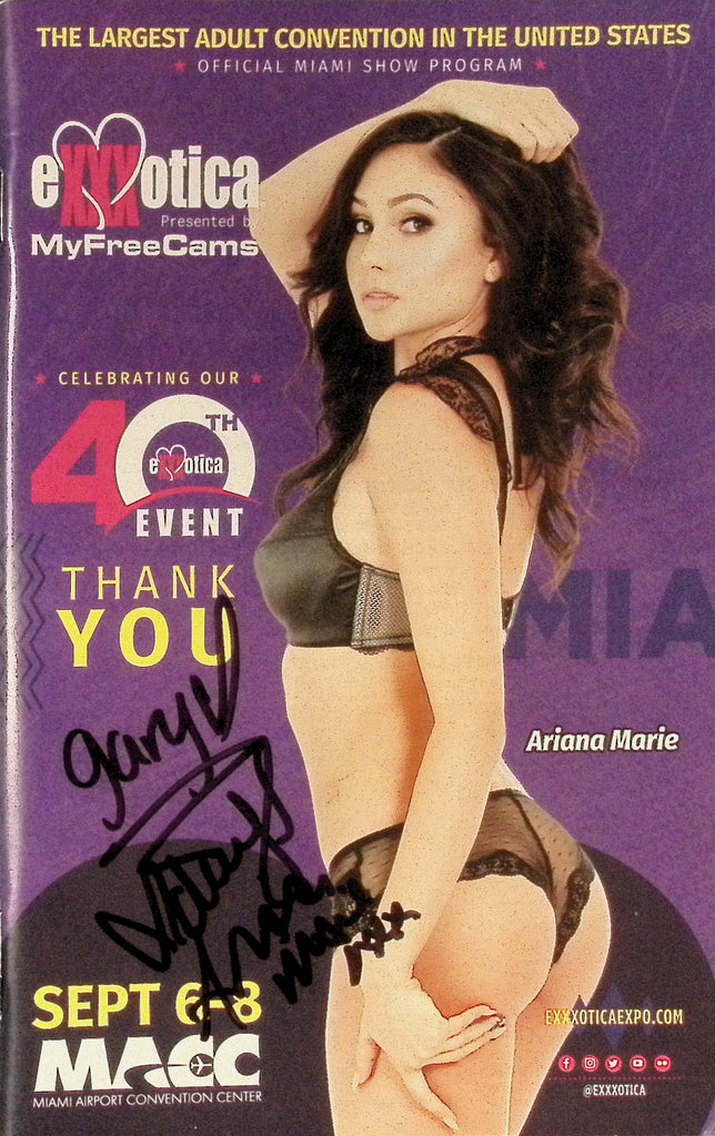 Ariana Marie Autographed on Cover Exxotica Expo Sept 6-8 2019 Miami Show Digest Sized Program w/COA 123025AMP