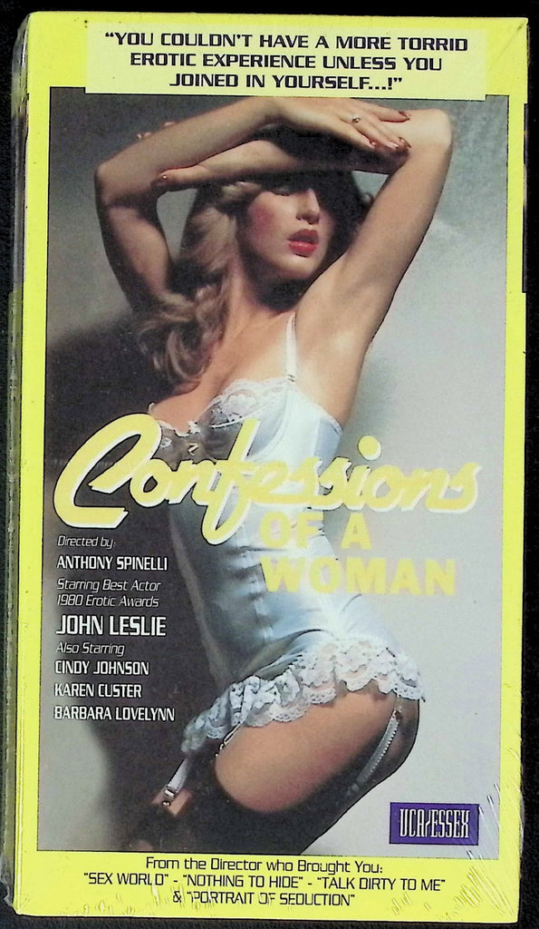 Confessions of a Woman Starring John Leslie Cindy Johnson Karen Custer Adult VHS VCA/Essex 052726AKVHS2