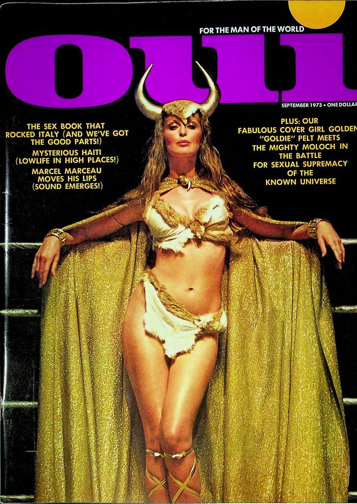 OUI Adult Magazine Golden Goldie Pelt & The Mighty Moloch September 1973 060724RP2