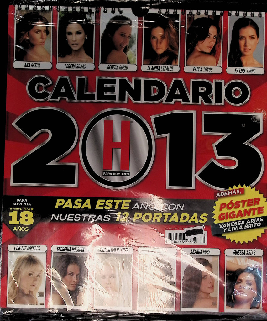 2013 Spanish Nude Model Calendar Para Hombres 18 Month Spiral 12x13" Vanessa Abrias Livia Brito 082125AMCAL