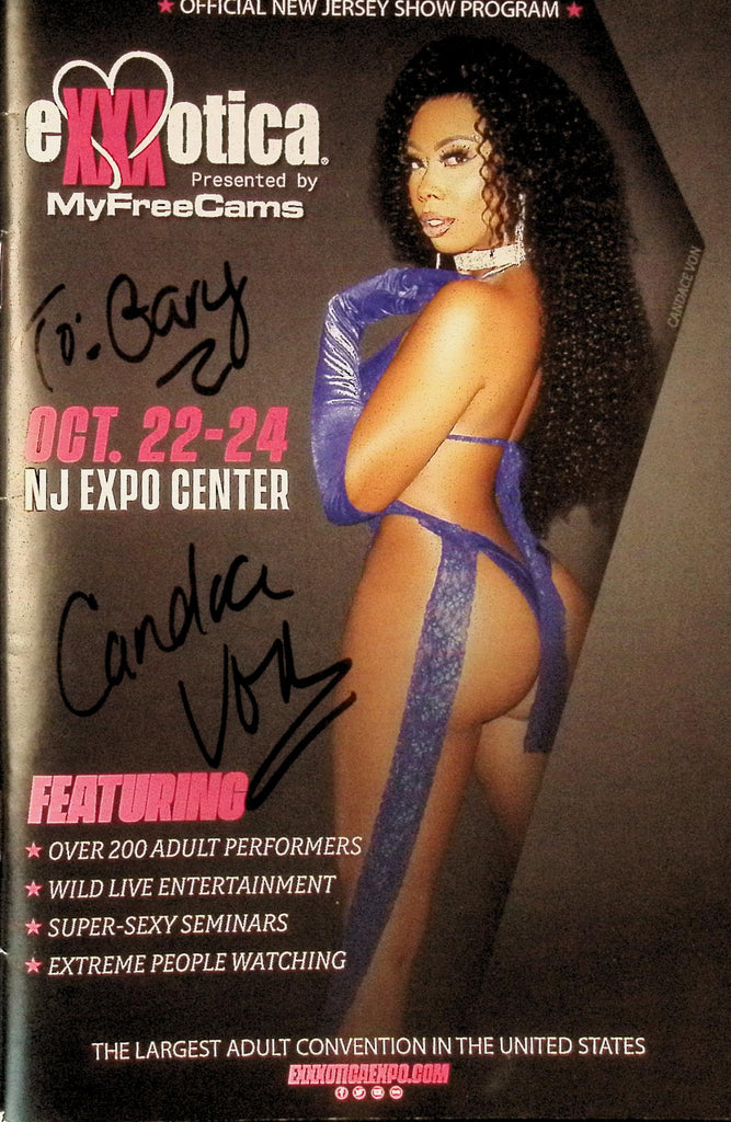 Candace Von Autographed on Cover Exxotica Expo Oct 22-24 2019 New Jersey Show Digest Sized Program w/COA 123025AMP