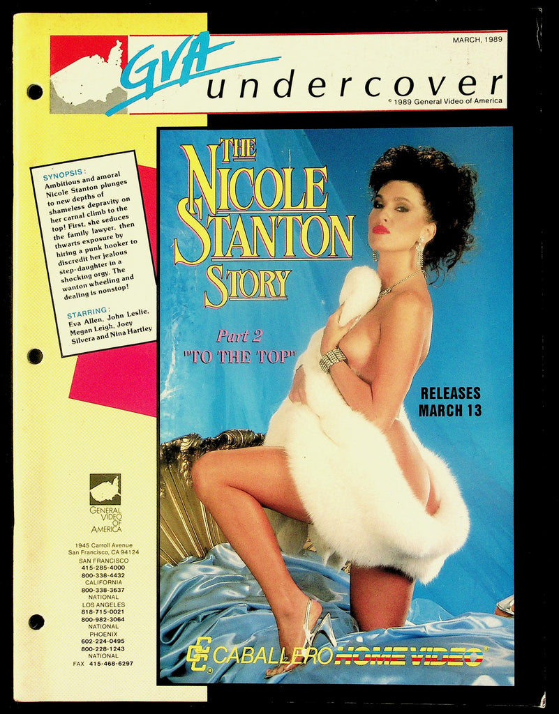 GVA Undercover Adult Magazine March 1989 The Nicole Stanton Story 091026HRP-12
