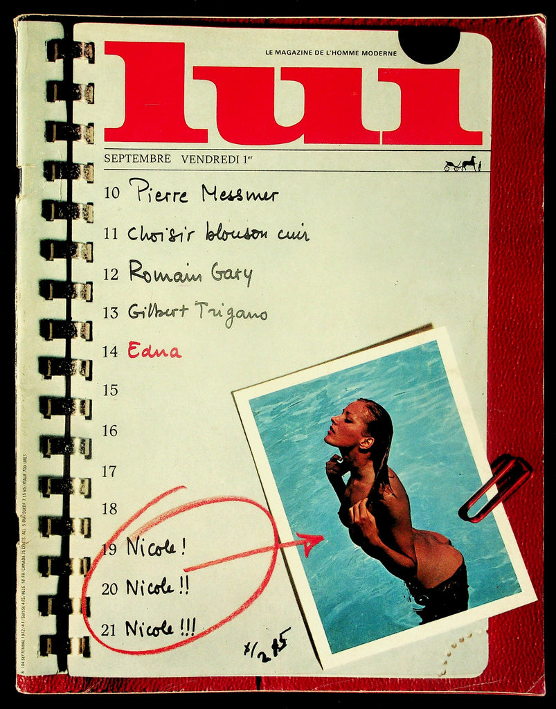 Lui French Adult Magazine #104 Sept. 1972 Covergirl Nicole 091426HRP-33
