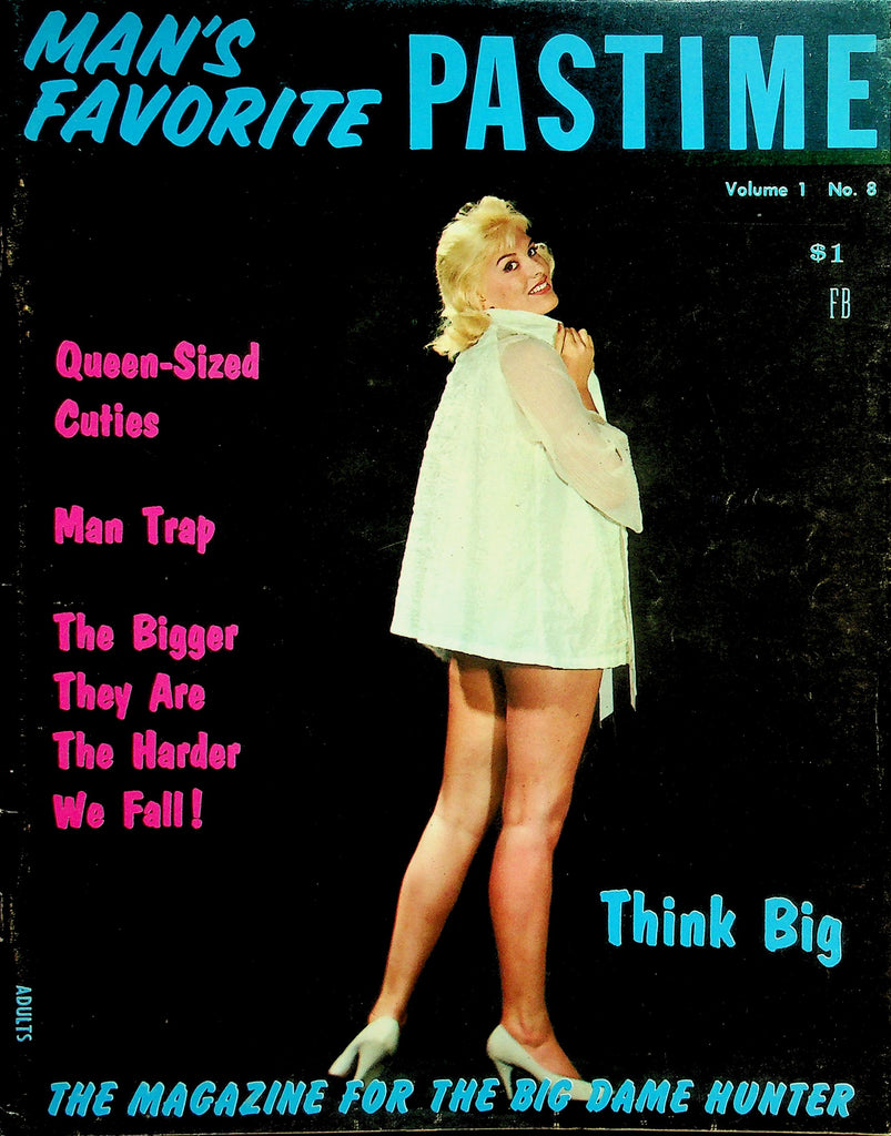 Man's Favorite Pastime Magazine  Queen-Sized Cuties!  Centerfold Girl Susan vol.1 #8  1960's   032626lmp
