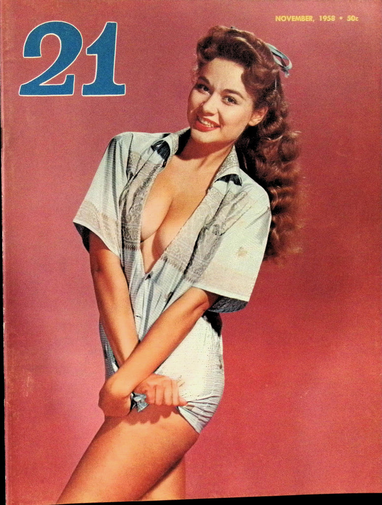 21 Magazine November 1958 Dolores Reed Cheesecake Pin Up Magazine 061226AMP