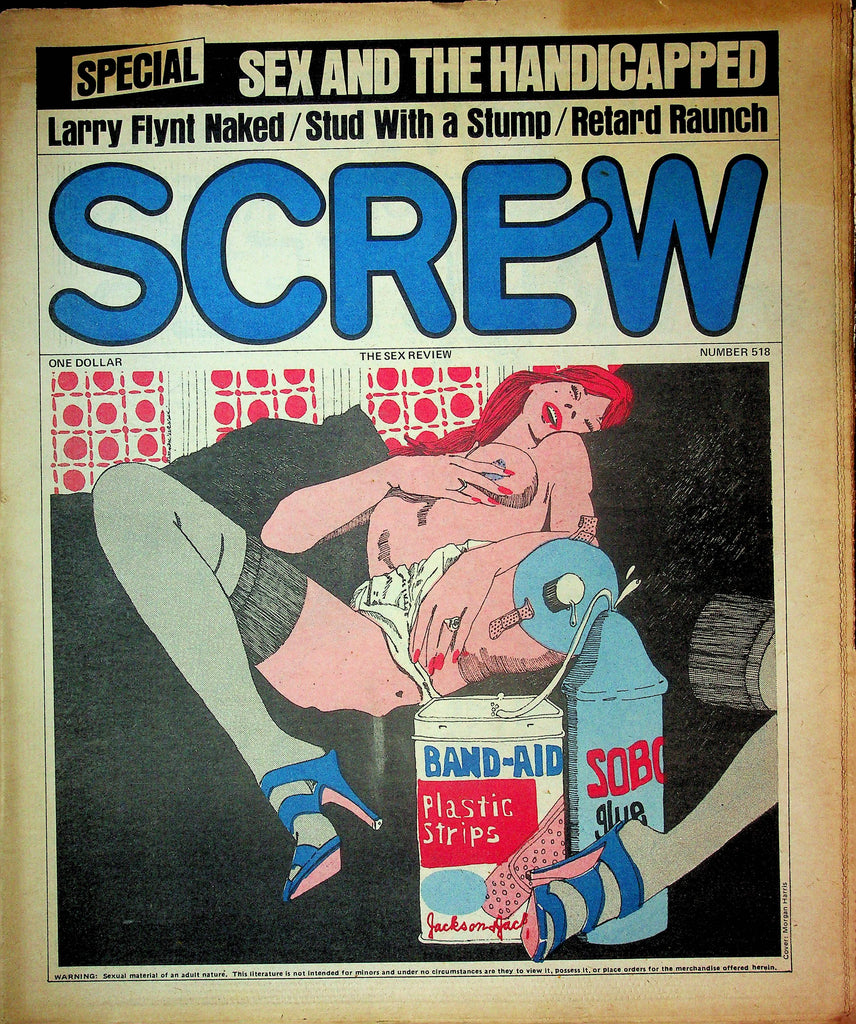 Screw Men's Newspaper Special Sex And The Handicapped Issue & Larry Flynt Naked No.518 February 5 1979 061224OSRP