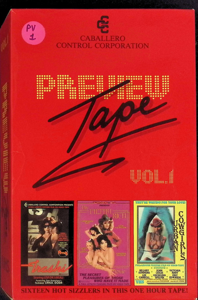 Preview Tape #1 ft. Annette Haven, Lisa de Leeuw, Vanessa del Rio, Adult VHS 1982 Caballero Control Corporation 091725AKVHS4