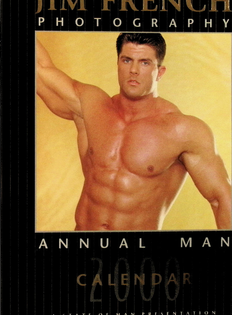 The 2000 Annual Man Calendar Photography by Jim French  Wall Calendar Gay Man BIG Hunky Buff Men 041326AMP2