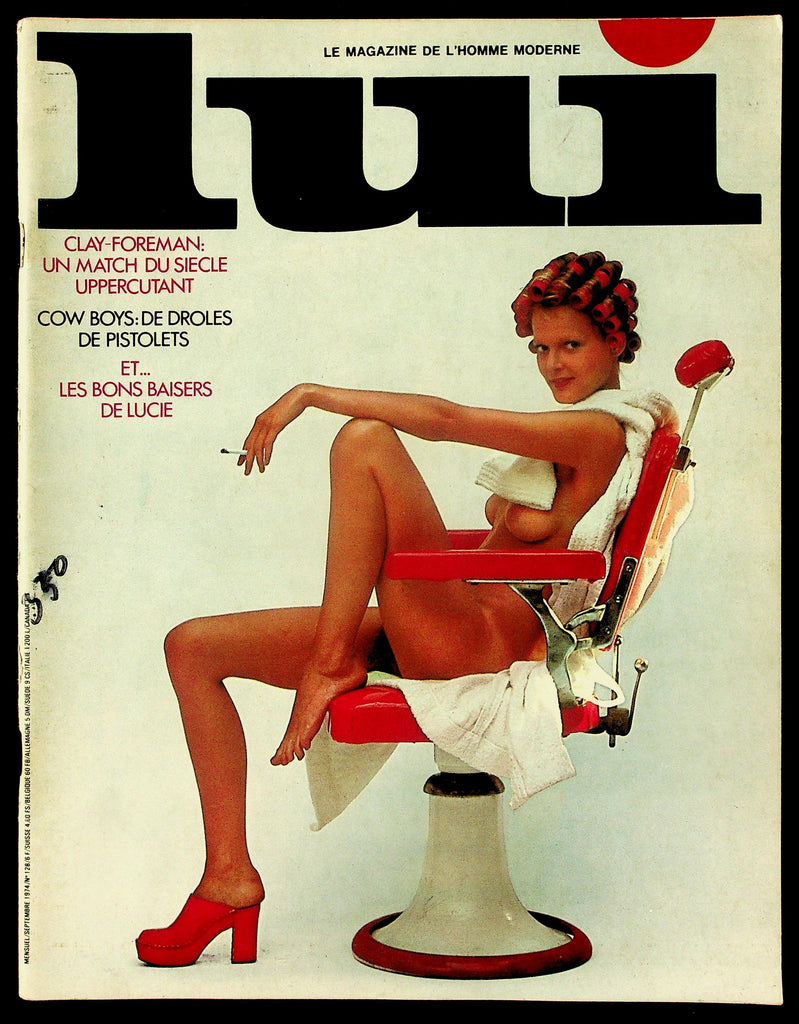 Lui French Adult Magazine Sept. 1974 Clay-Foreman Feature 091426HRP-31