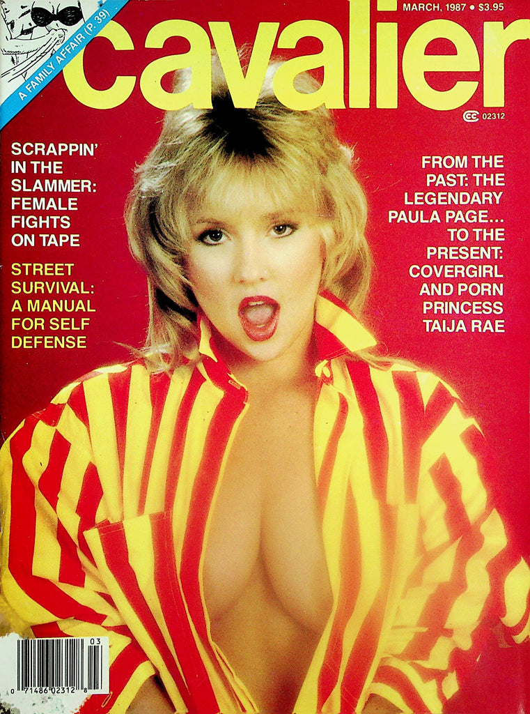 Cavalier Magazine  Covergirl Taija Rae / Samantha Strong , Paula Page  March 1987   040725lm-p