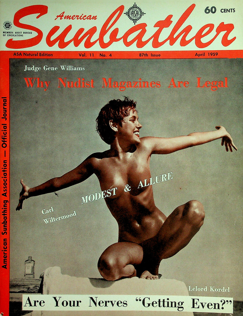 American Sunbather Nudism Magazine  Modest & Allure  April 1959    040626lmp