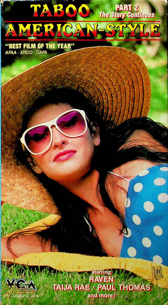 Adult VHS Movie Taboo American Style Part 2 Ft. Raven & Taija Rae 1989 By VCA Pictures  080123RPVHS5