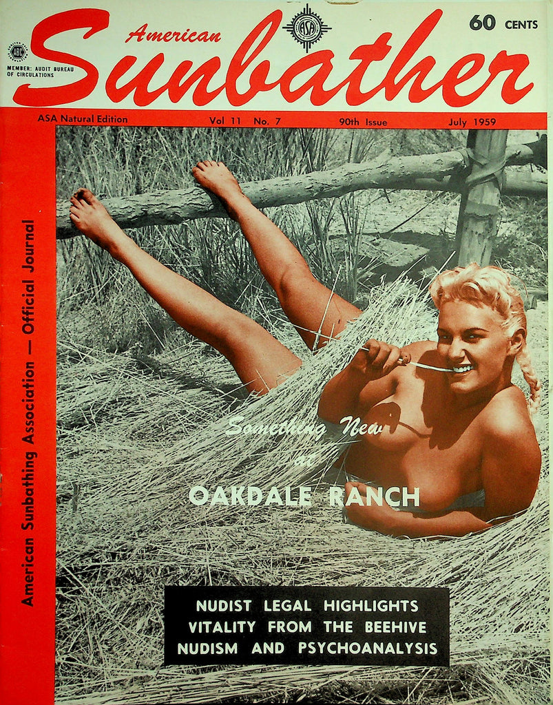 American Sunbather Nudism Magazine  Something New At Oakdale Ranch  July 1959     040626lmp