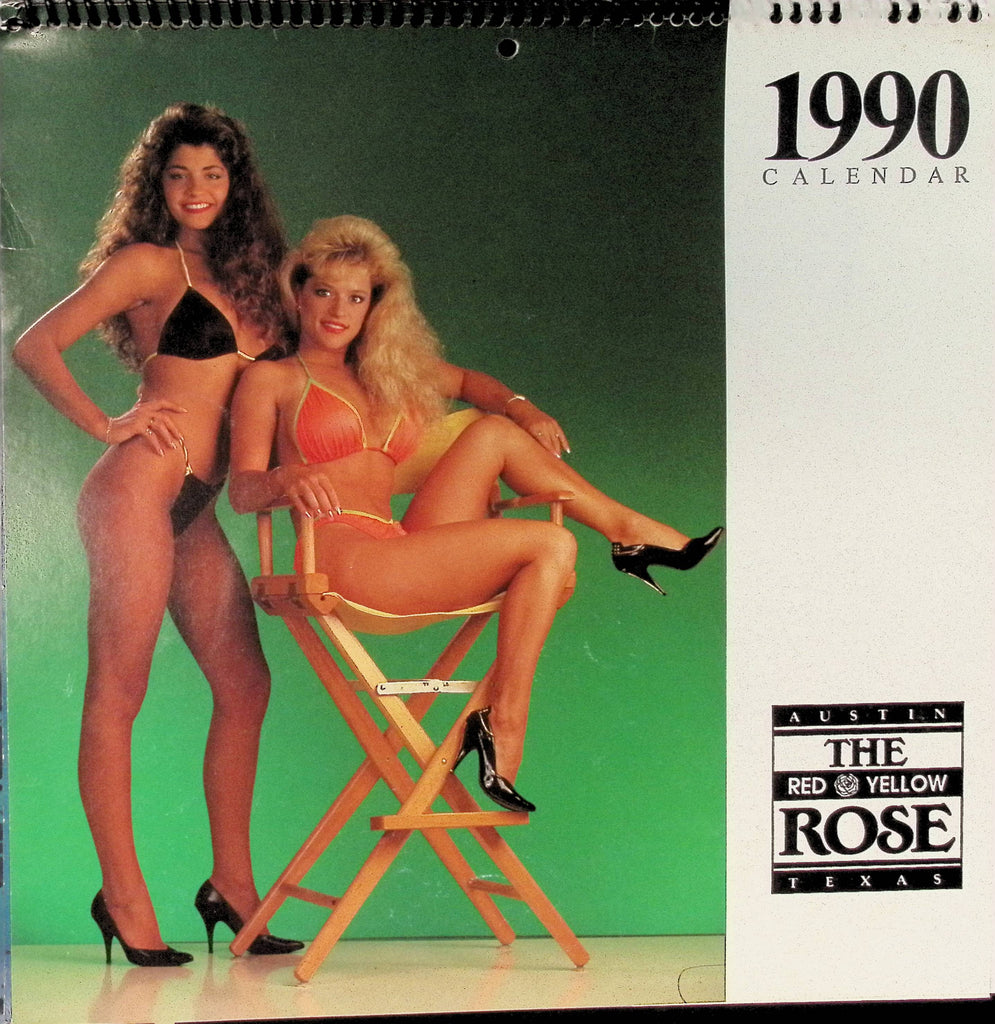 The Red Yellow Rose Austin Texas 1990 Nude Model 10x10" Spiral Wall Calendar   082125AMCAL