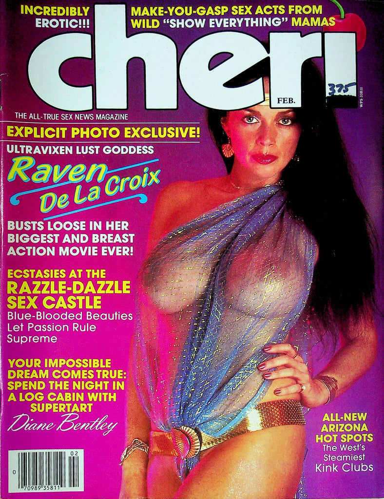 Cheri Men's Magazine Raven De La Croix February 1984 081524RP