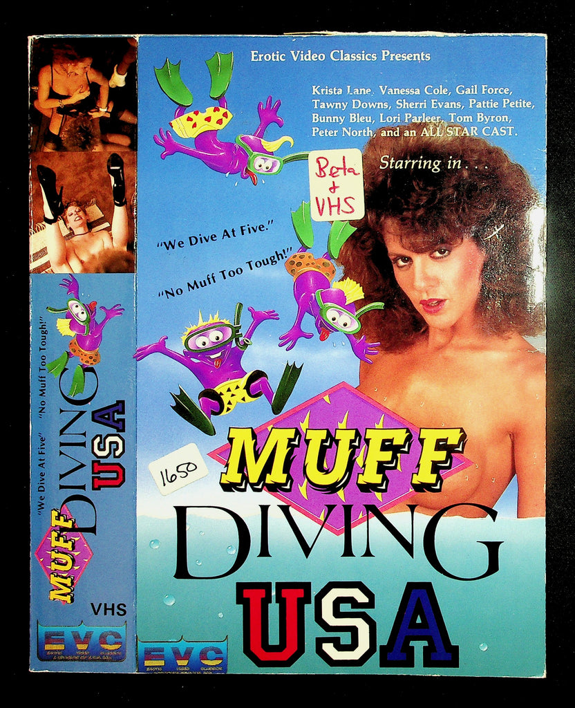 Muff Diving USA Krista Lane Vanessa Cole Gail Force Adult VHS EVC 042826NAVHS-2