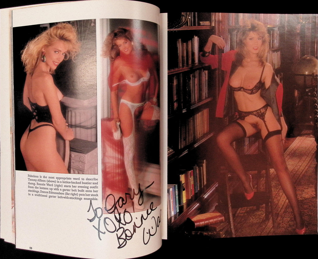 Bonnie Ward & Alicia Sanchez AUTOGRAPHED inside Playboy's Book of Lingerie September/October 1990 Magazine w/COA 010526AMP