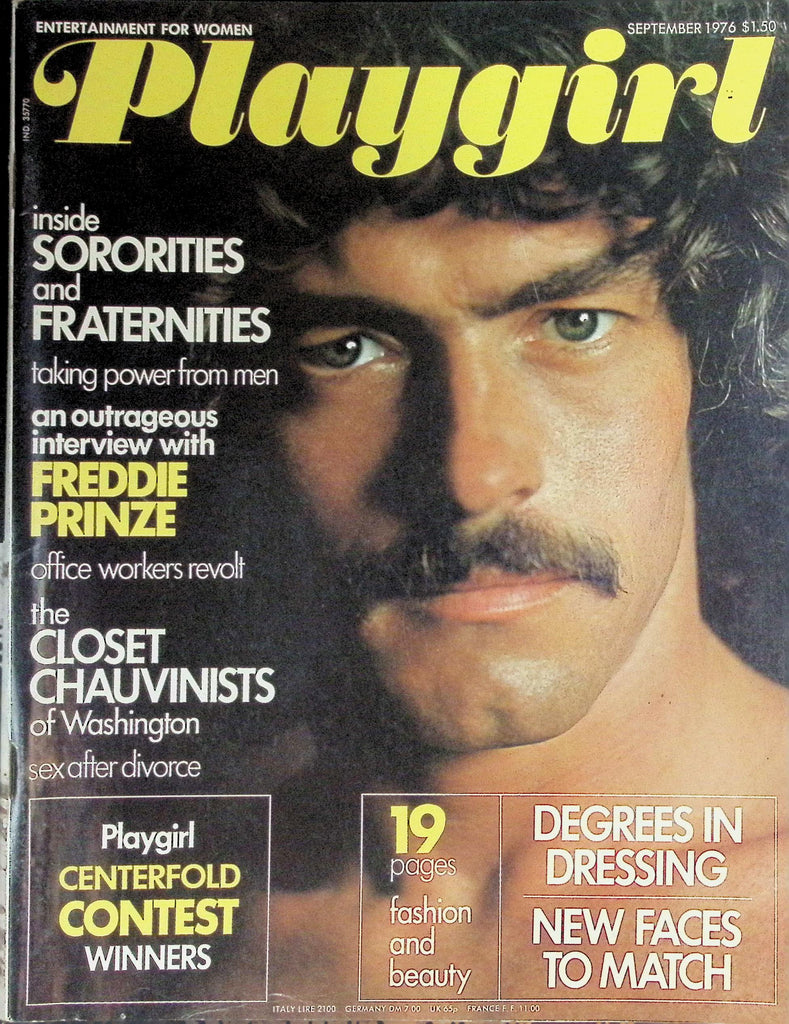 Playgirl Magazine Sepember 1976 Jim Lampier on Cover  092626LLP2