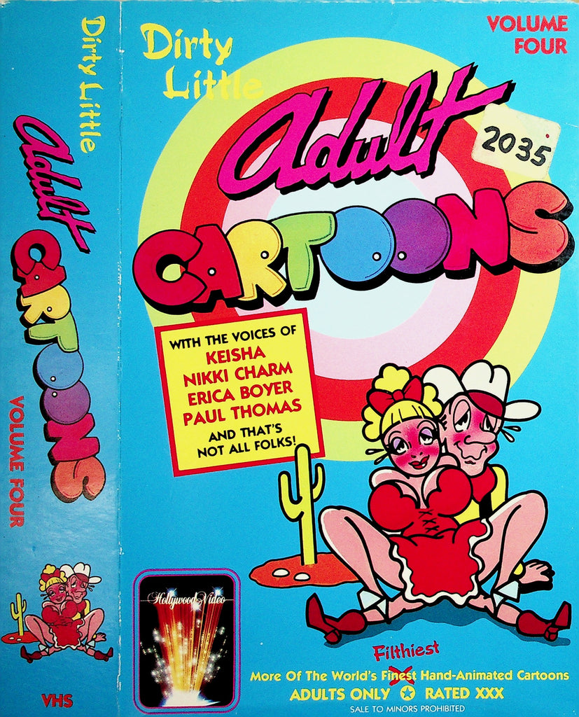Dirty Little Adult Cartoons Volume Four Keisha Nikki Charm Erica Boyer Adult VHS Hollywood Video 052126NAVHS-15