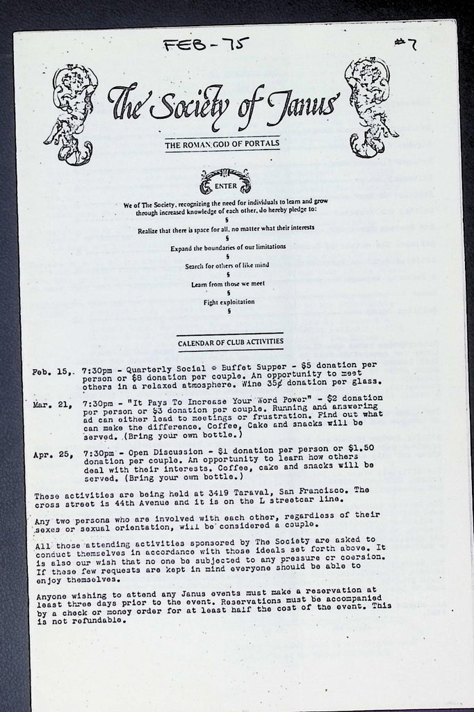 Society of Janus BDSM Digest Feb 1975 010826AKP