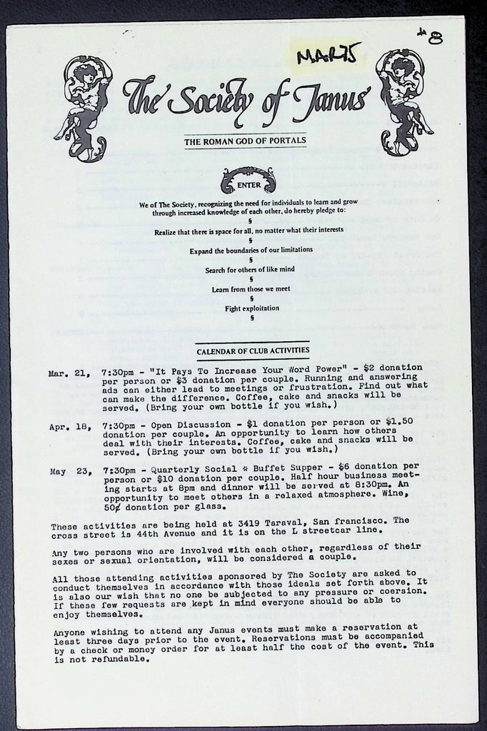 Society of Janus BDSM Digest March 1975 010826AKP