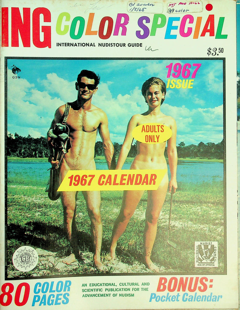 ING International Nudistour Guide Magazine  Nudist Plus 1967 Calendar  Annual 1967 Issue    070126lmp-GSC