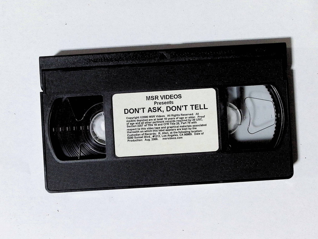 Don't Ask, Don't Tell MSR Videos Gay VHS 2000 103124JKVHS2