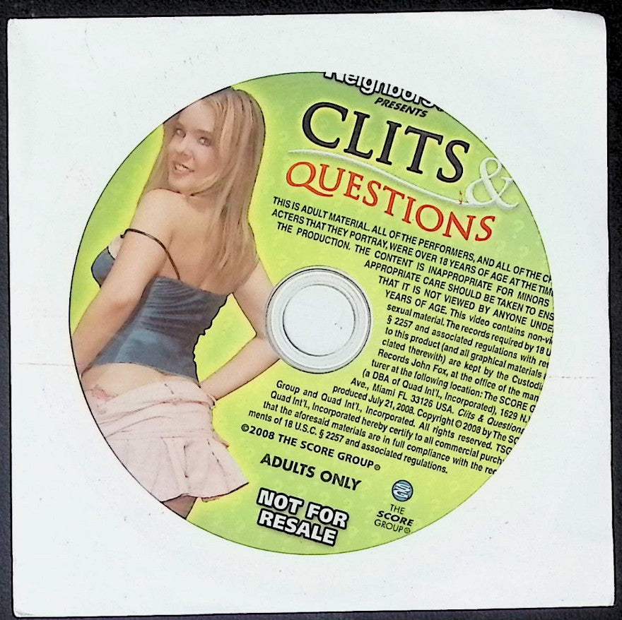Naughty Neighbors Presents Clits & Question Adult DVD Score Group 121725AKDVD-C51