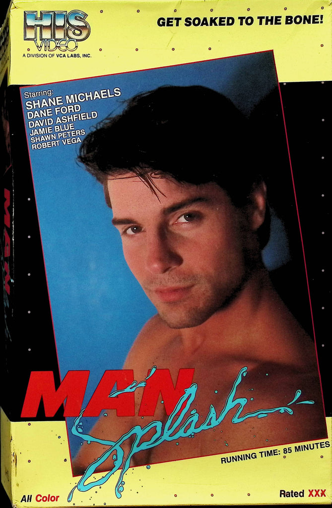 Man Splash 85mins His Video Shane Michaels Dane Ford David Ashfield 1985 Gay Male VHS 091924AMPVHS5