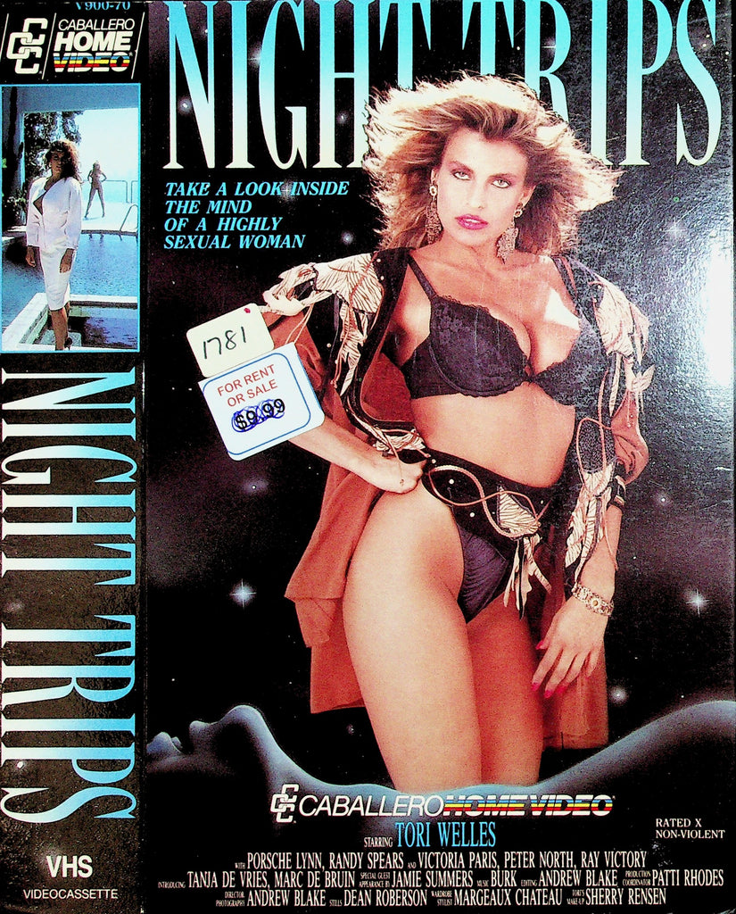 Night Trips with Tori Welles Porsche Lynn Randy Spears Adult VHS Caballero 061026NAVHS-23