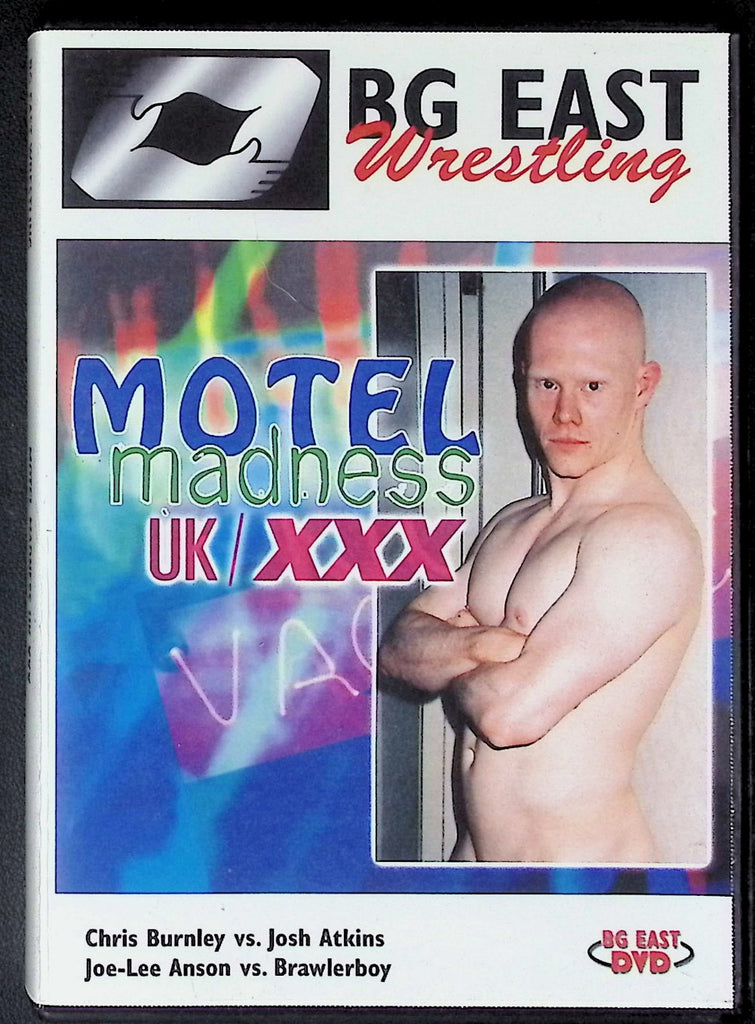 Motel Madness UK XXX Chris Burnley Josh Atkins Gay DVD BG East Wrestling 2002 011326AKDVD