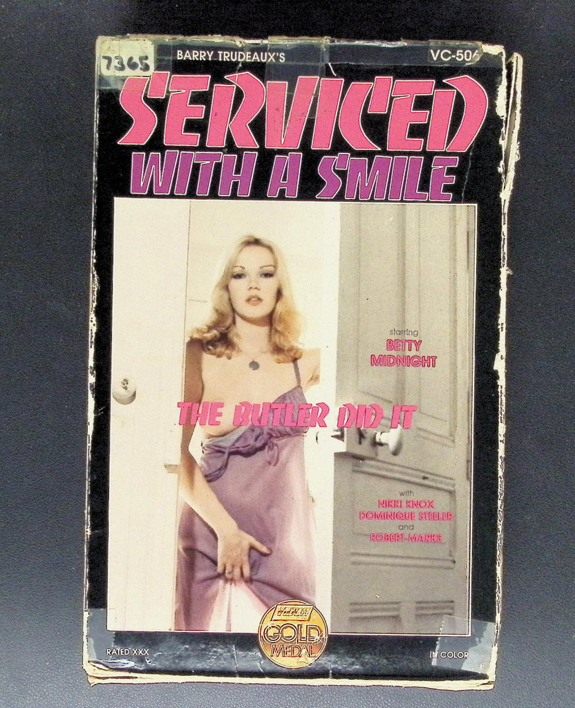 Serviced With A Smile Starring Beddy Midnight, Nikki Knox, Dominique Steeler Adult VHS VC-506 080525AVHS