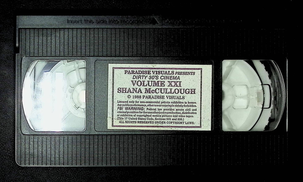 Dirty 30's Cinema Volume XXI Paradise Visuals VHS 1988 Shana McCullough 031625DMVHS