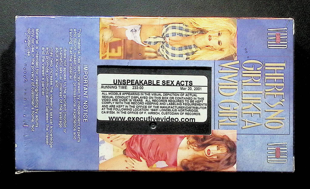 Unspeakable Sex Acts Vivid Executive Video VHS 2001 121824DMVHS