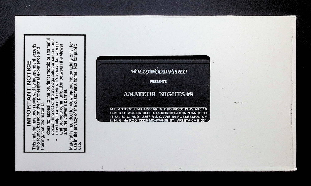 Amateur Nights #8 Hollywood Video VHS 1996 121824DMVHS