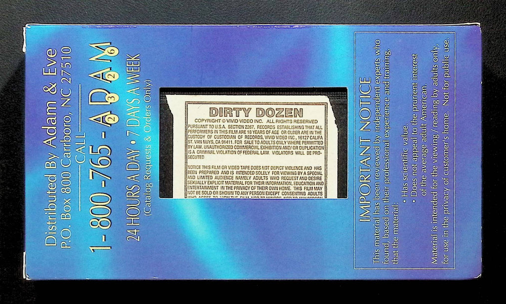 Dirty Dozen Vivid Adam & Eve VHS 121924DMT