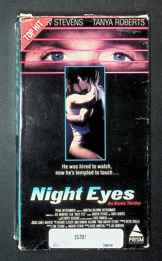 Night Eyes Prism Entertainment VHS 1990 Andrew Stevens Tanya Roberts 031225DMVHS